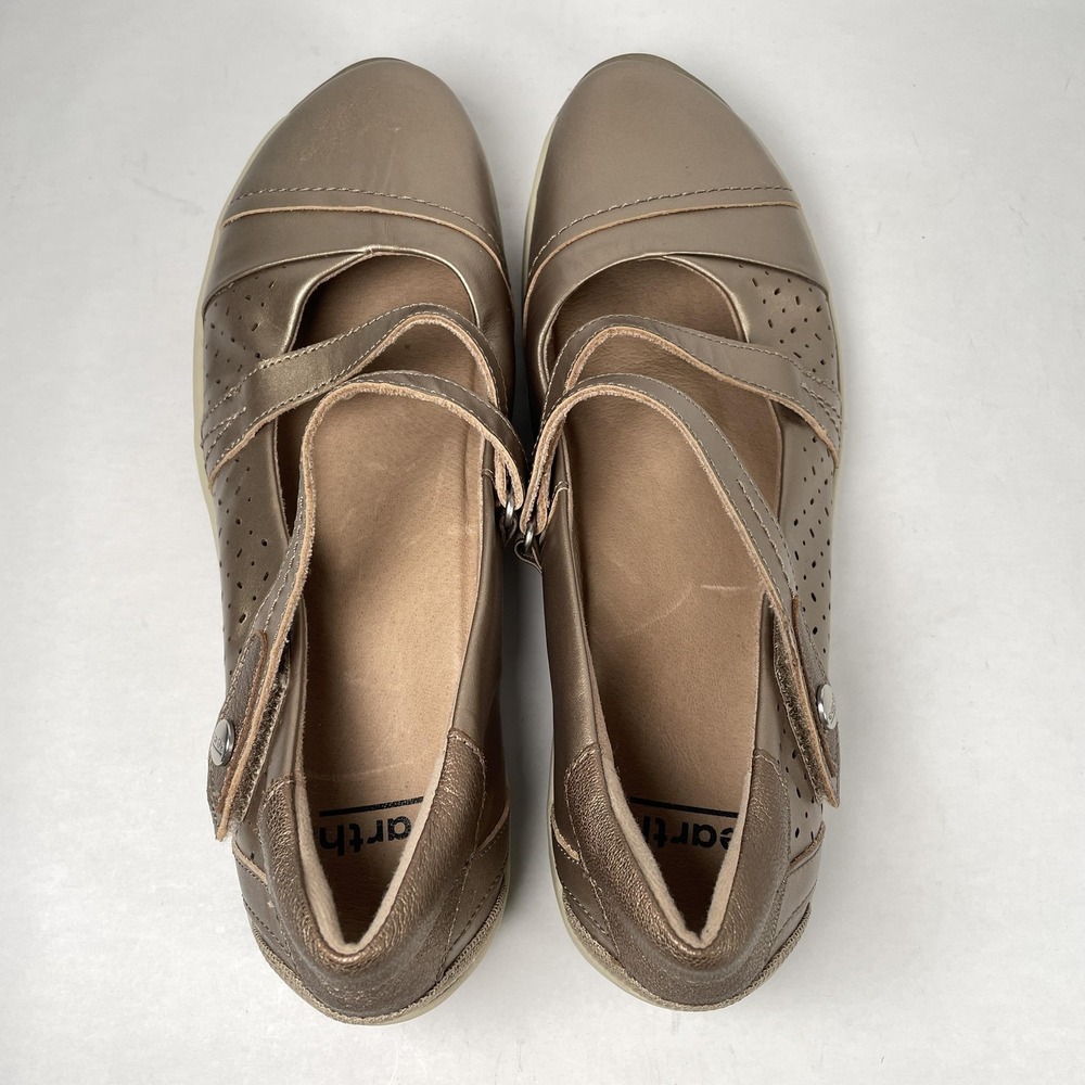 Earth Kara Newton Shoes Womens Size 11 M Platinum Mary Jane Leather Comfort - Picture 7 of 11